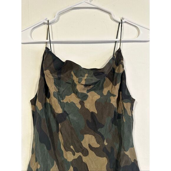 Alice and Olivia Harmony Drapey Camouflage Slip Dress, size 2 - Picture 3 of 9